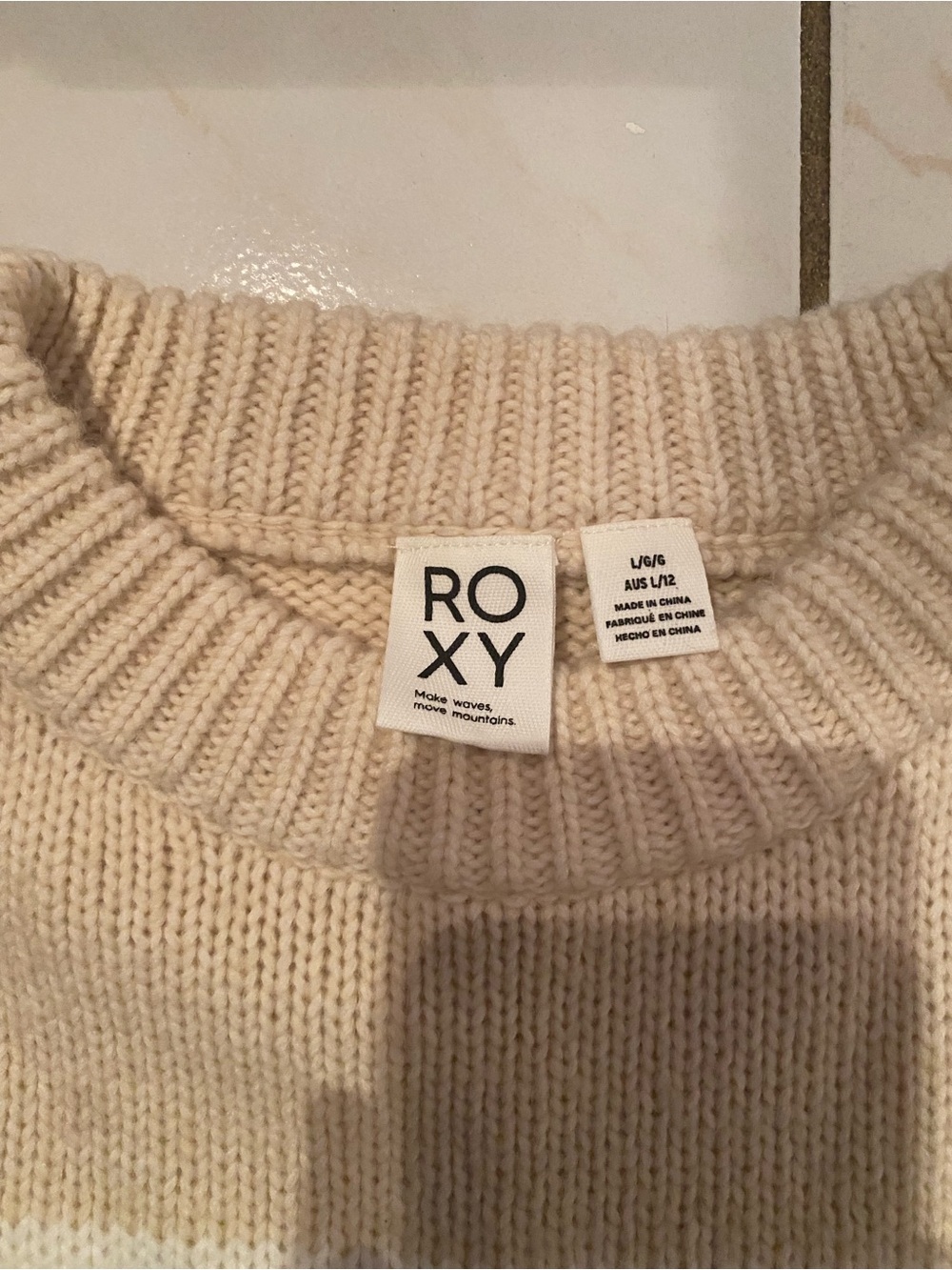 Roxy Too Far Sweater- featuring horizontal color block stripes. Beautiful - Picture 4 of 9